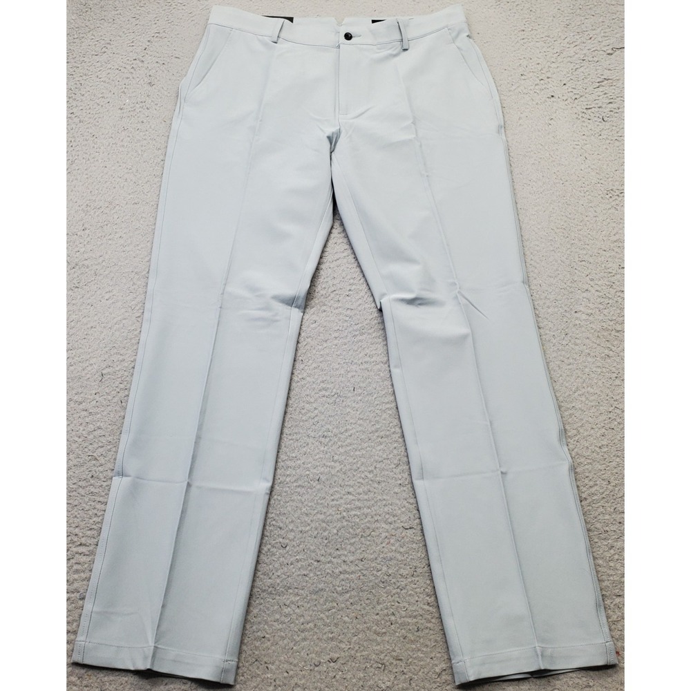 Dunning Golf Chino Pants Men 34/32 Gray Performance Stretch Quick Dry Flat Front